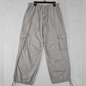 Abercrombie & Fitch Cargo Utility Relaxed Fit Pants Wide Parachute Y2K Sz Large